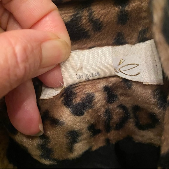 Vintage CACHE Women Leopard Print Open Long Artsy Jacket Coat Size One Size - Picture 7 of 7